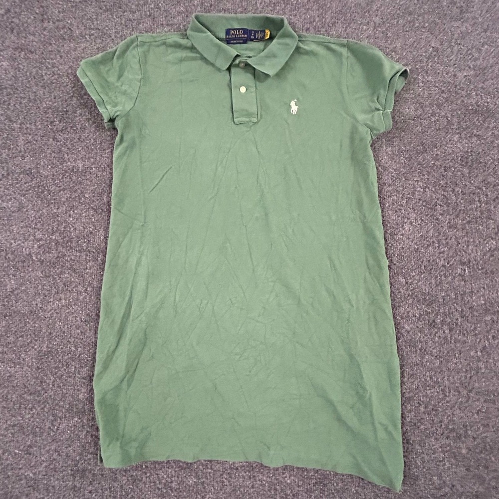 Polo Ralph Lauren Polo Dress Womens Size S Green Mesh Mini Short Sleeve Pique